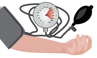 Blood pressure measuring  cardio exam 