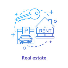 Real estate services concept icon