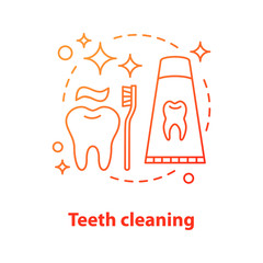 Teeth cleaning concept icon