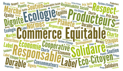 Commerce équitable nuage de mots 