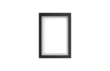 Blank photo frame on isolated white background, 3d illustration