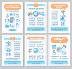 Computer programming brochure template layout