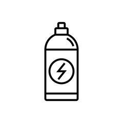 energy drink icon. sport drink bottle illustration. simple monoline vector graphic.