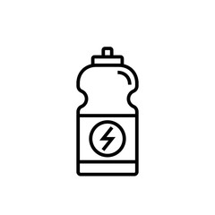 energy drink icon. sport drink bottle illustration. simple monoline vector graphic.