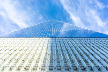 USA, NEW YORK, DECEMBER 2018: World Trade Center is the tallest building in the Western Hemisphere and the third-tallest building in the world