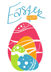Easter Card or Poster. Vector Illustration.