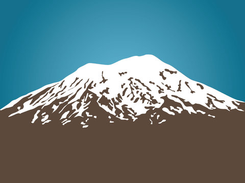Mount Ararat vector illustration