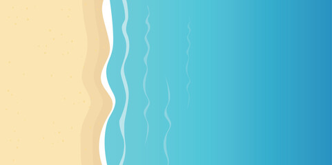 sandy beach and water summer holiday background vector illustration EPS10