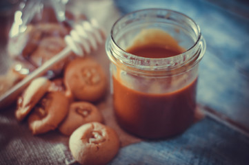 Honey hazelnut spread for breakfast
