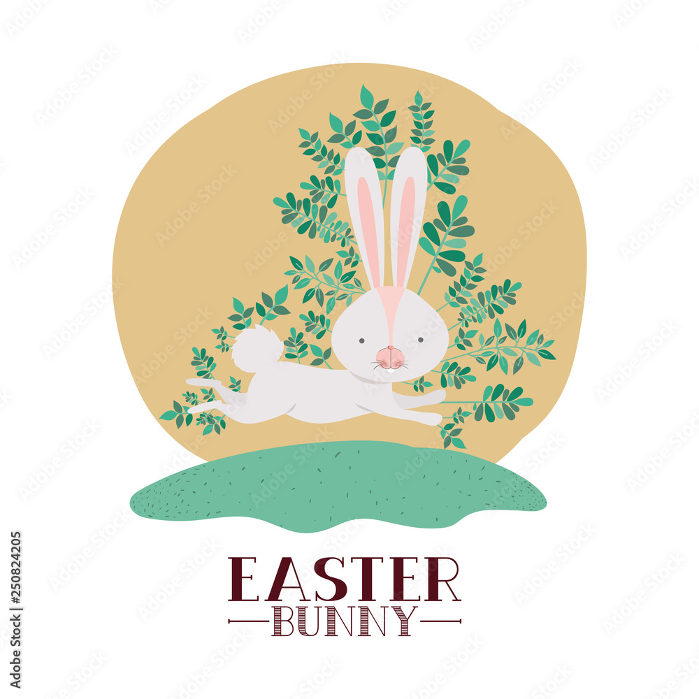 Canvas Prints easter bunny label isolated icon