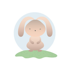 cute rabbit isolated icon