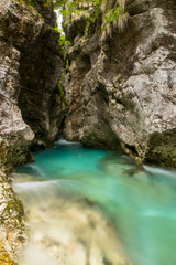 Fototapeta na wymiar colorful canyon Kamniška Bistrica