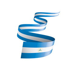 Nicaragua flag, vector illustration on a white background