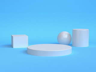 Minimalist geometrical abstract shpae. 3D render, trend poster, Illustration Background.