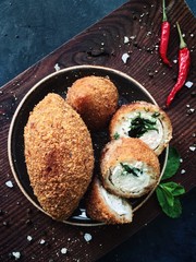 chicken Kiev with chili