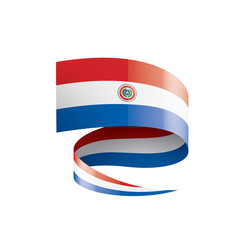 Paraguay flag, vector illustration on a white background