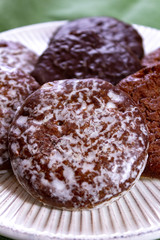 Traditional Christmas gingerbread lebkuchen with honey and spices from Nuremberg, Germany