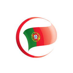 Portugal flag, vector illustration on a white background
