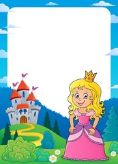 Princess and castle theme frame 1