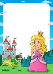 Princess and castle theme frame 2