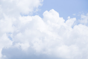 Blue sky with clouds. Copy space. Place for text