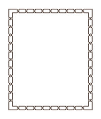 Drawing of borders with traditional Turkish motifs