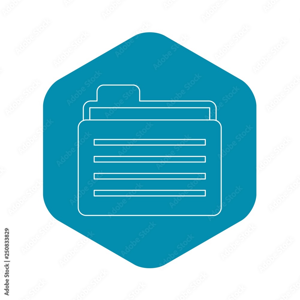 Poster folder icon. outline illustration of folder vector icon for web