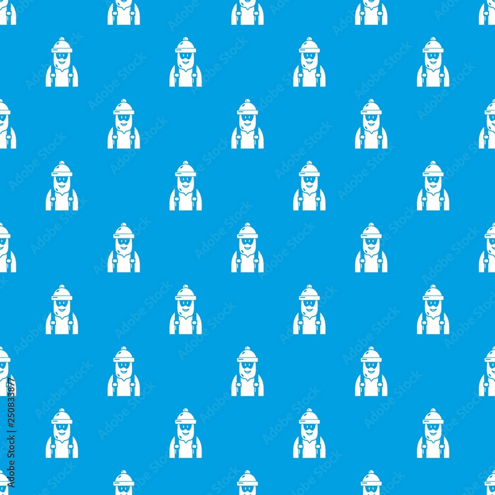 Poster carpenter pattern vector seamless blue repeat for any use