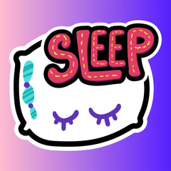 Pillow stitched frame illustration