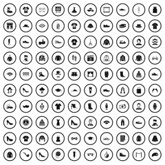 100 fashion icons set in simple style for any design vector illustration
