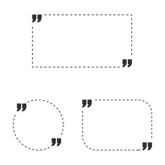 Quote set on isolated white background, vector