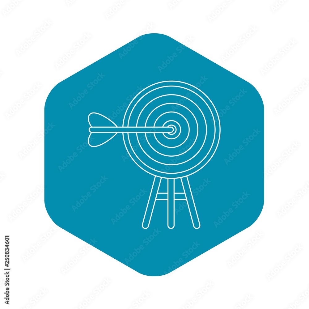 Poster target icon. outline illustration of target vector icon for web