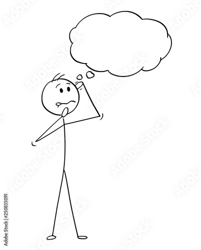 Cartoon Stick Figure Drawing Conceptual Illustration Of Man