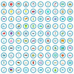 100 business payment icons set in isometric 3d style for any design vector illustration