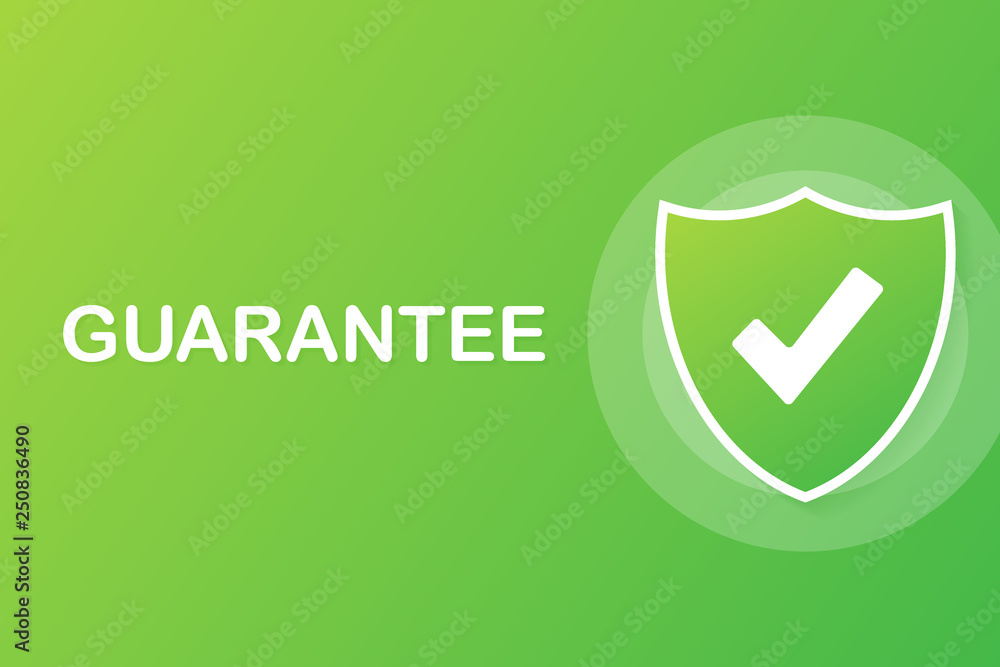 Poster vector web site design template. guarantee and secure in future. vector illustration.