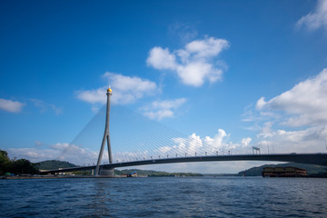 Fototapeta premium Bandar seri Begawan, Brunei - 10 February, 2019: The river village of Kampong Ayer in Bandar Seri Begawan, Brunei.