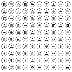 100 fellow worker icons set in simple style for any design vector illustration