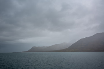 Arctic landscape in Svalbard during autumn. Norway