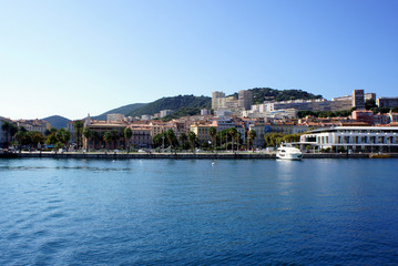 Fototapeta na wymiar Corsica.France.Seafront of Ajaccio. 
