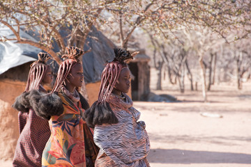 Himba village in Namibia - obrazy, fototapety, plakaty