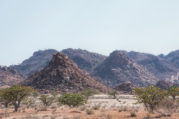 rocky landscapes of damaraland in Namibia