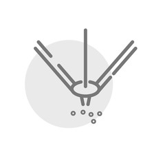 Packaging machine vector icon, automated factory equipment sign.