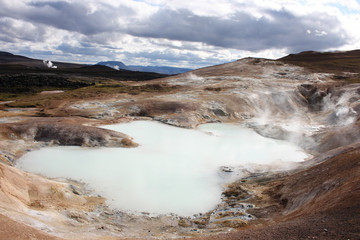 Geothermal activity - lake near Hverir, Iceland