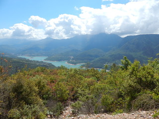 sky with clouds and mountains