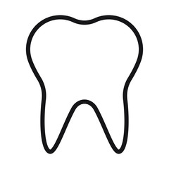 Tooth line icon vector