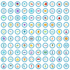 100 business workshop icons set in cartoon style for any design vector illustration