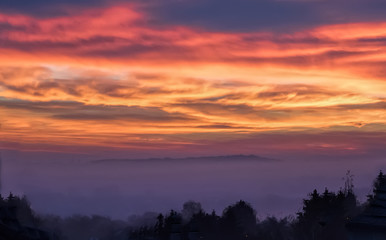 sunrise on the hills