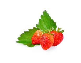 strawberry fruit on white background