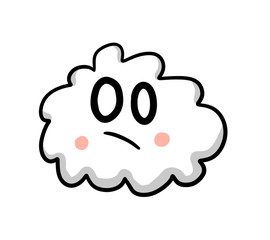 Funny Bored Cartoon Cloud