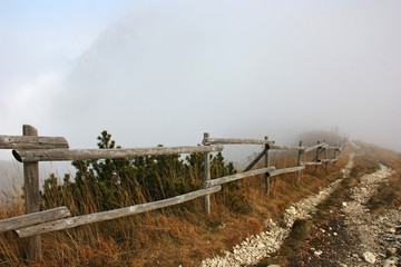 Wooden fence in the fog © kos1976
